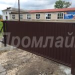 Автоматические ворота сдвижные из профнастила