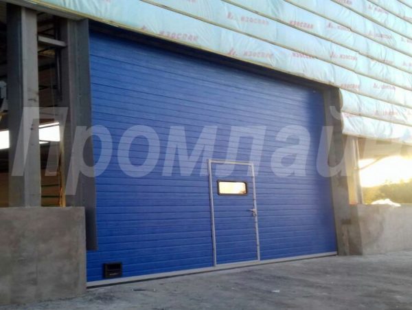 Промышленные подъемные ворота doorhan с калиткой