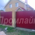 Ворота откатные из профнастила с электроприводом