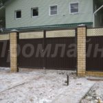 Распашные ворота из профнастила