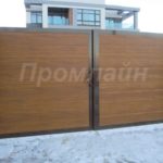 Распашные ворота из сэндвич панелей дорхан