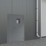 Технические двухстворчатые двери Doorhan с окном
