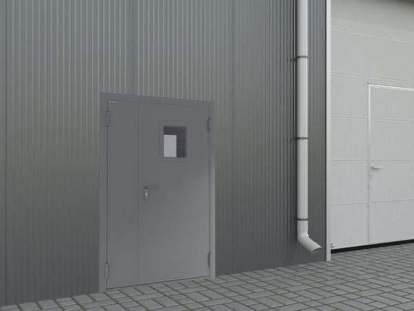 Технические двухстворчатые двери Doorhan с окном