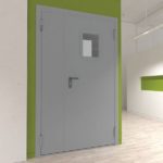 Технические двухстворчатые двери Doorhan с окном
